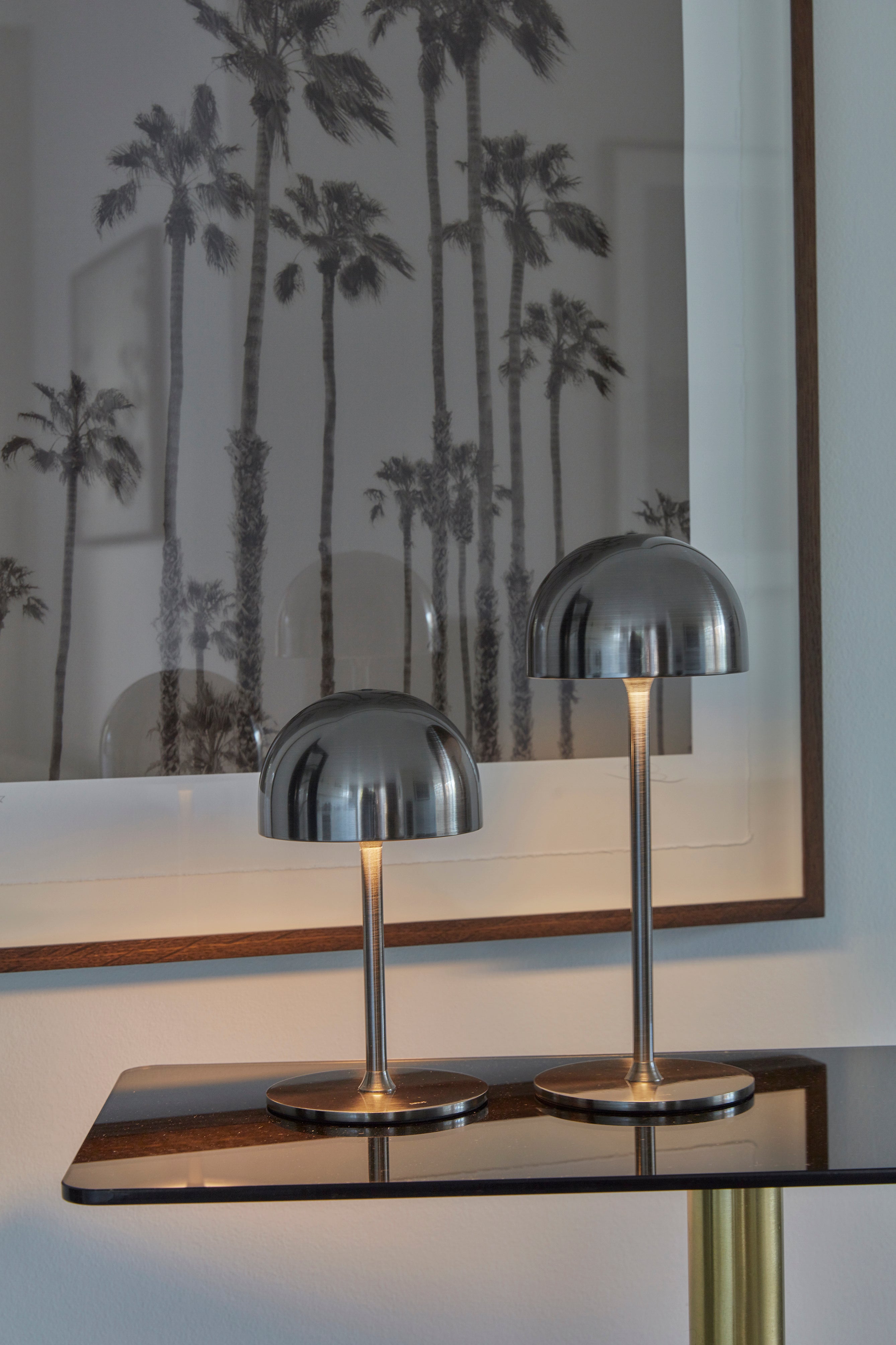 Tim lampe, Chrom - H30 cm.